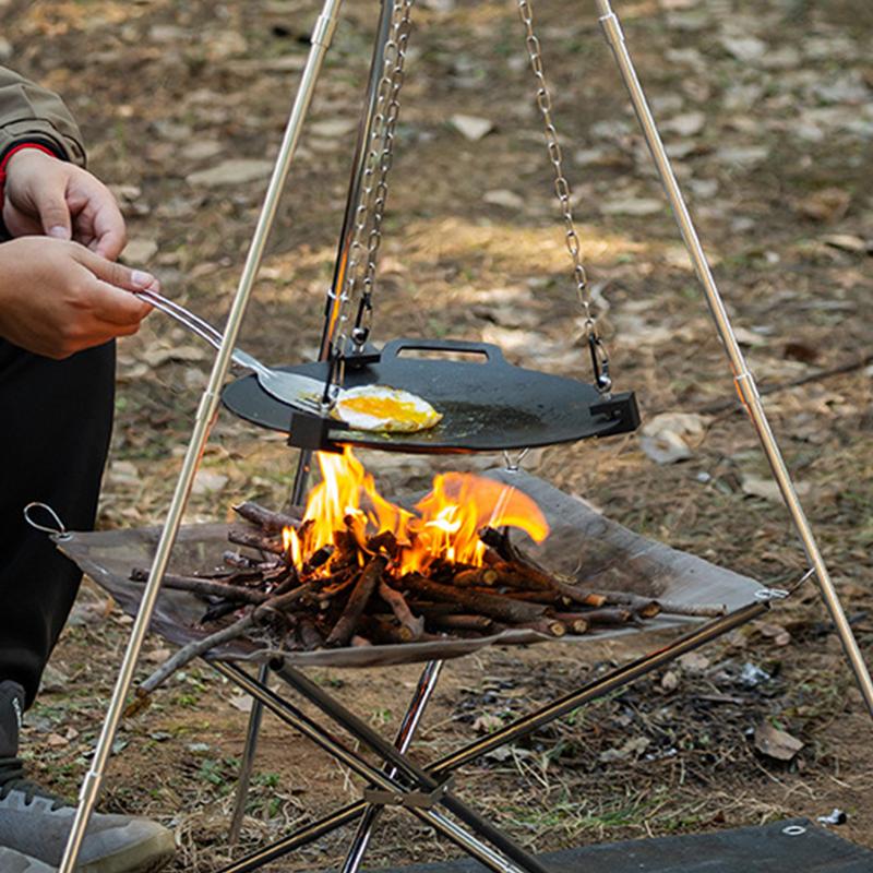 Camping Cooking One Pot - 야외 캠프파이어 삼각대, 휴대용 캠핑 피크닉,