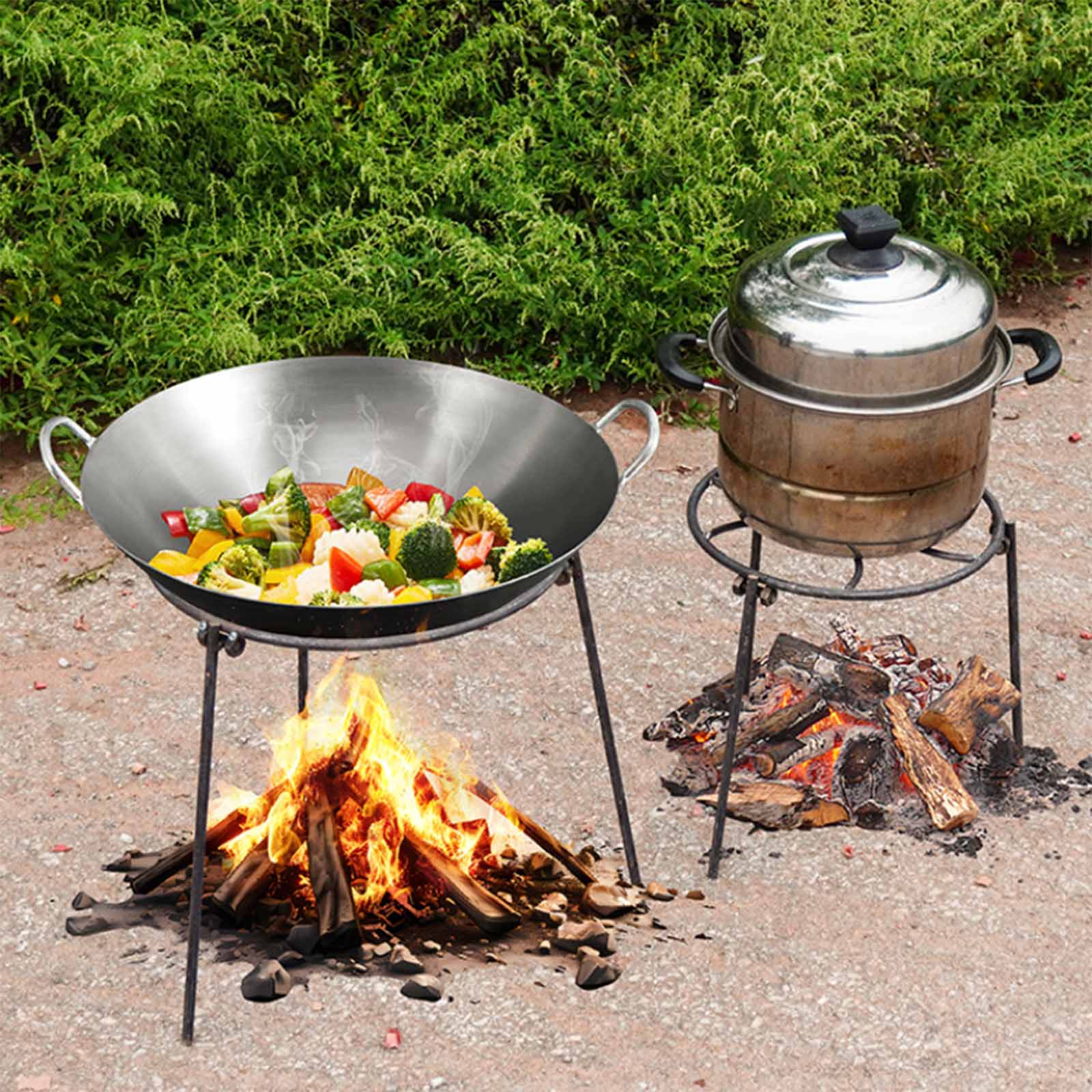 Camping Cooking Pot Tripod - 캠프파이어 삼각대 접이식 그릴 스탠드 휴대용