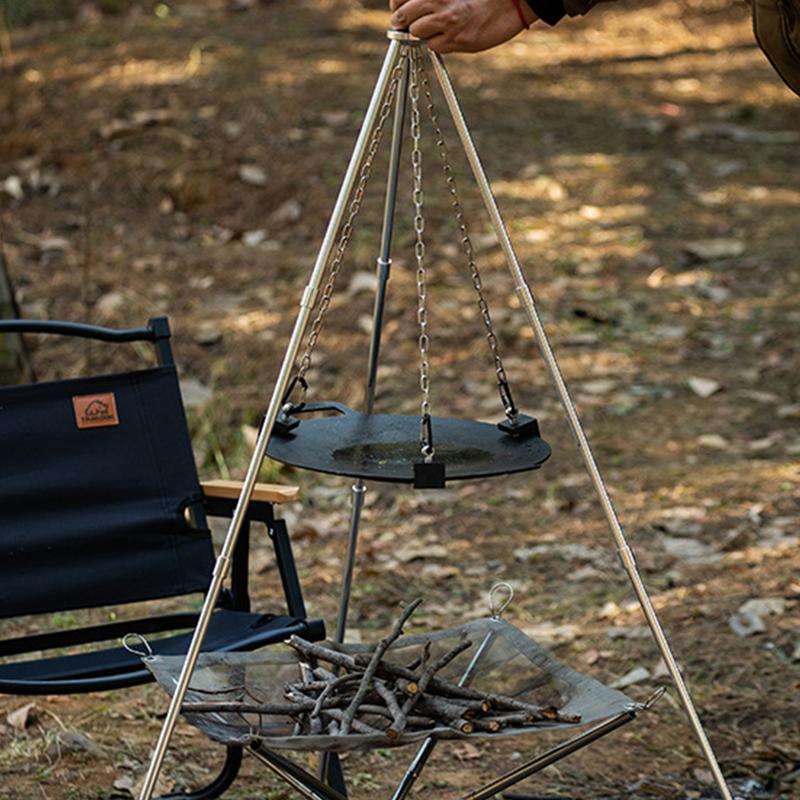 Camping Cooking One Pot - 알루미늄 캠핑 모닥불 삼각대, 휴대용 삼각