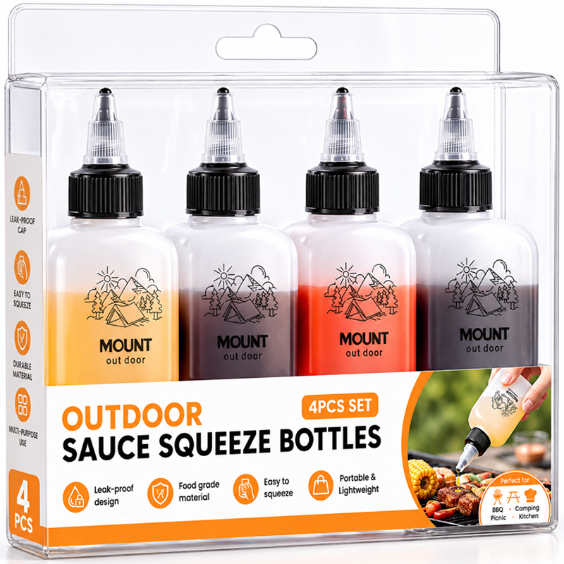 Camping Cooking Oil Bottle - 야외 캠핑 및 바베큐용 테이퍼형 주둥이와