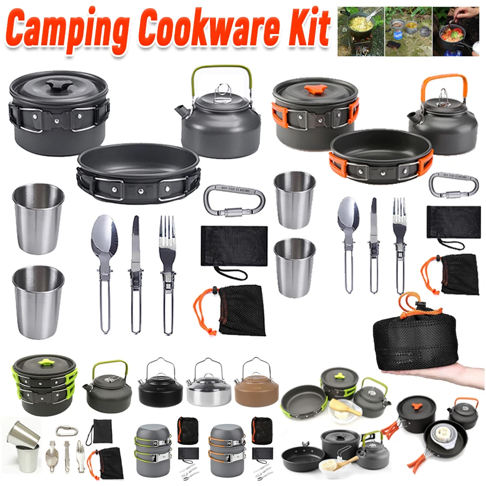 Camping Cooking Pan - 캠핑 조리기구 세트 주전자 냄비 프라이팬