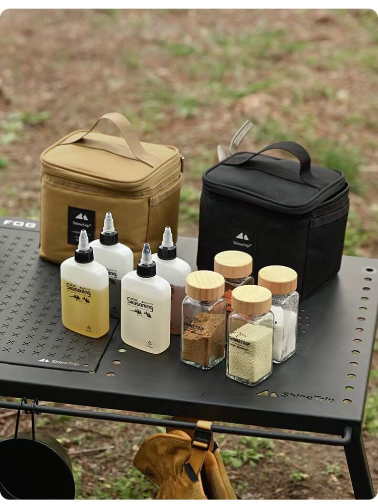 Camping Cooking Oil Bottle - 조미료 병 세트 휴대용 보관 가방