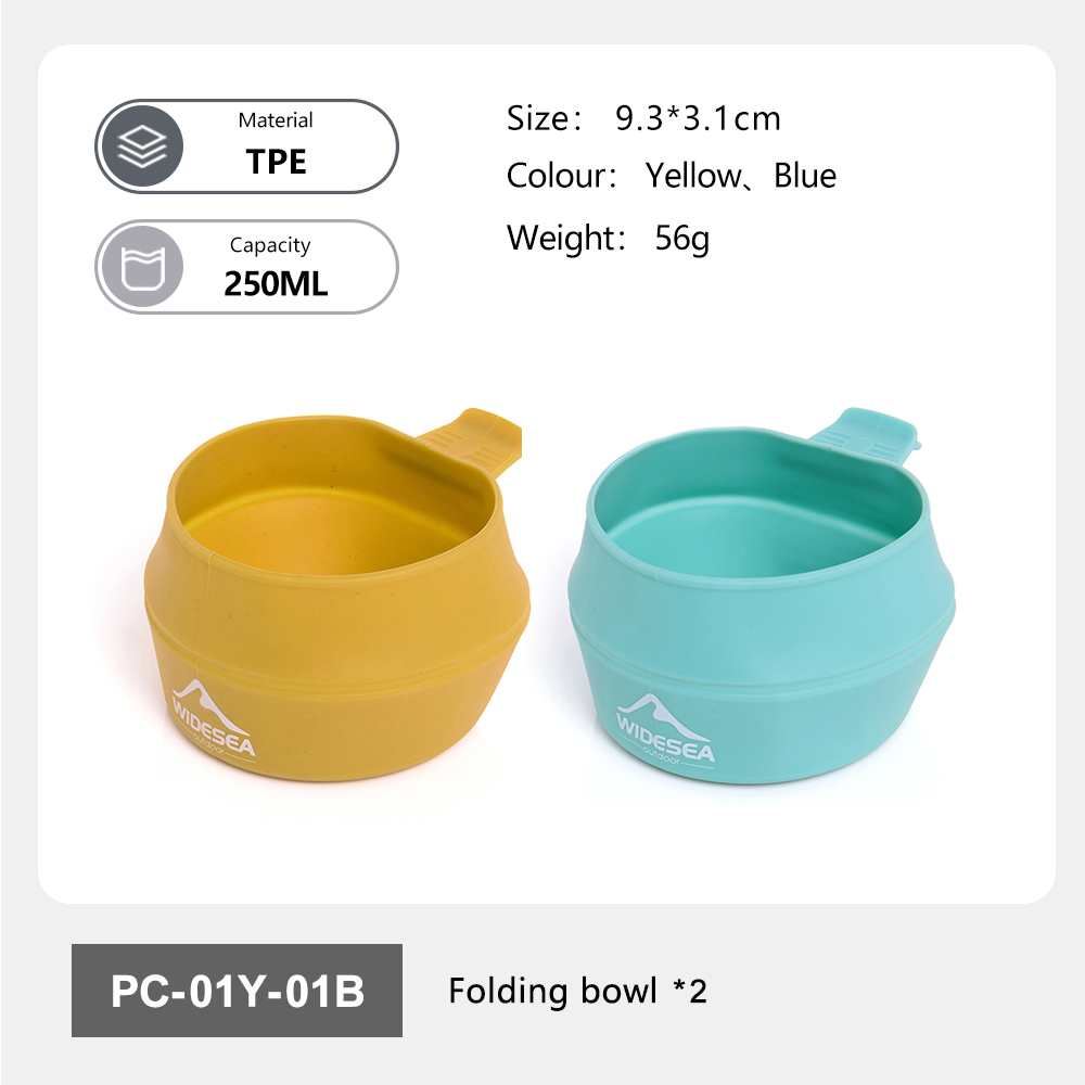 Camping Cooking Pan - Widesea 캠핑 250ml 소프트 접이식 컵