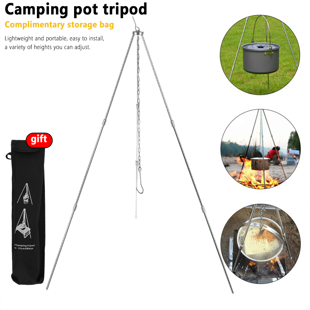 캠핑 캠프 파이어 삼각대 교수형 냄비 야외 조리기구 피 - Camping Cooking Pot Tripod 리뷰 및 가격