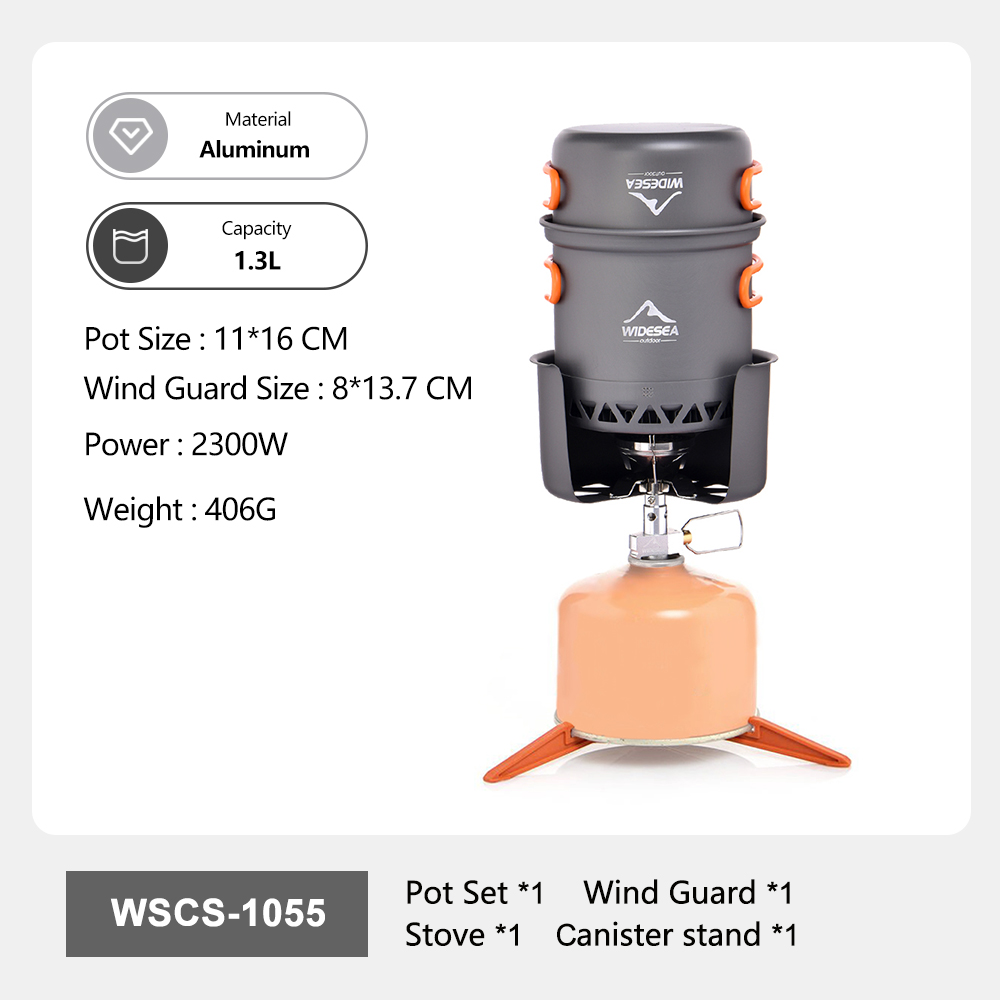 와이드시 휴대용 캠핑 스토브 세트 알루미늄 1.3L 냄 - Camping Cooking One Pot 리뷰 및 가격