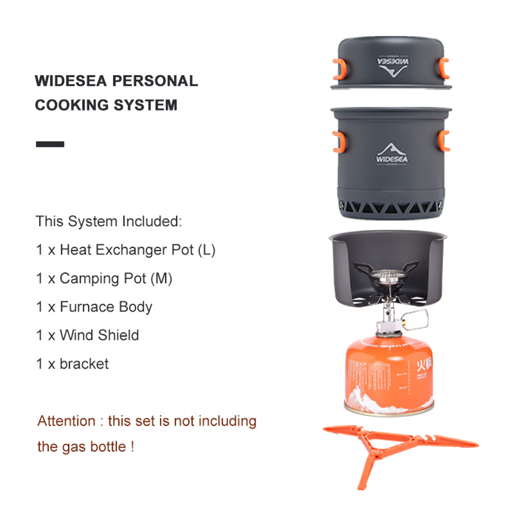 와이드시 휴대용 캠핑 스토브 세트 알루미늄 1.3L 냄 - Camping Cooking One Pot 리뷰 및 가격