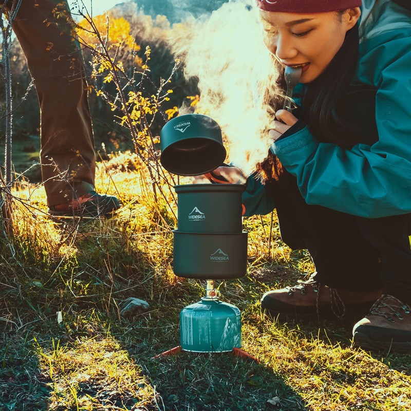 와이드시 휴대용 캠핑 스토브 세트 알루미늄 1.3L 냄 - Camping Cooking One Pot 리뷰 및 가격