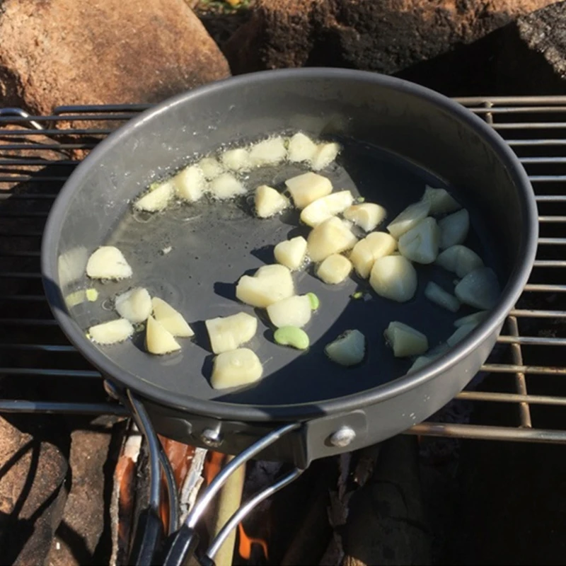 보관 가방이 달린 휴대용 프라이팬, 들러붙지 않는 프라 - Camping Cooking Pan 리뷰 및 가격