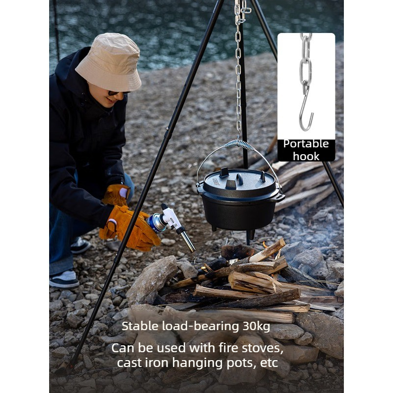 알루미늄 합금 걸이형 냄비 브래킷 스테인리스 스틸 화로 - Camping Cooking Pot Tripod 리뷰 및 가격
