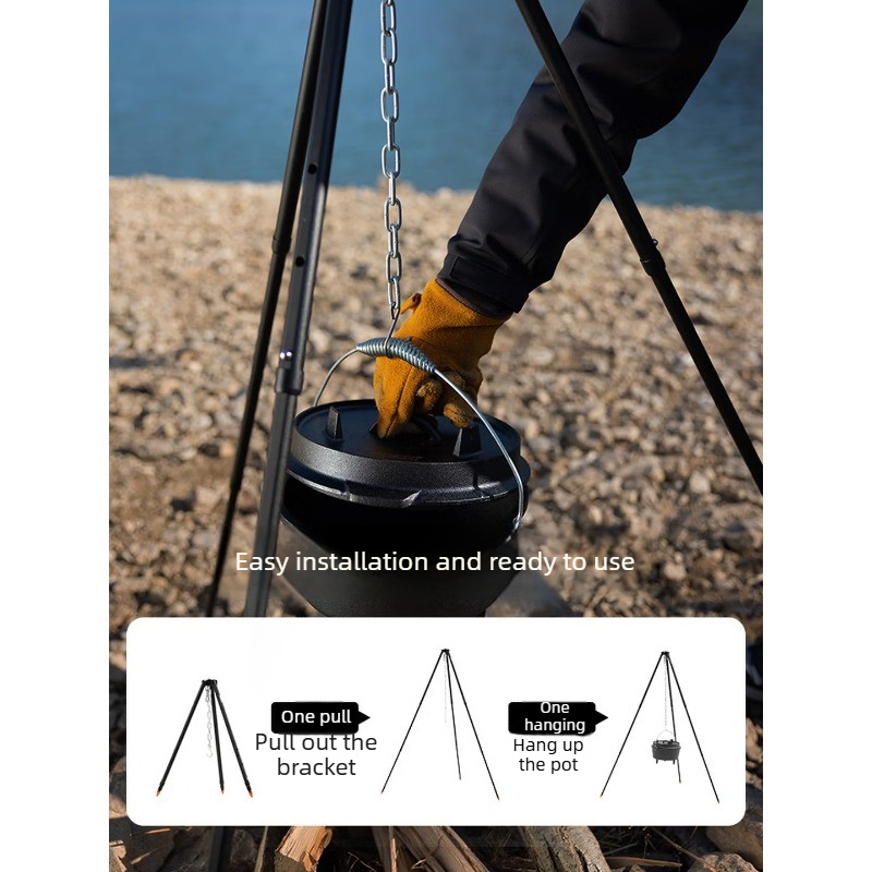 알루미늄 합금 걸이형 냄비 브래킷 스테인리스 스틸 화로 - Camping Cooking Pot Tripod 리뷰 및 가격