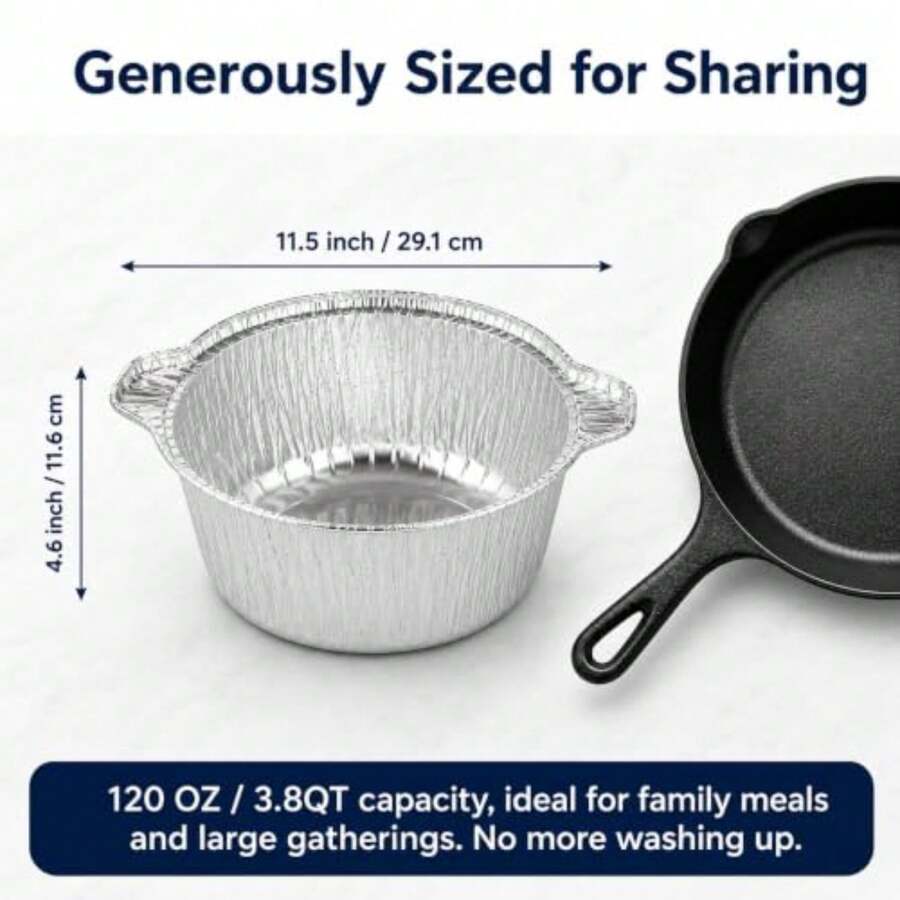 뚜껑이 있는 일회용 냄비 12팩, 캠핑 베이킹 요리용  - Camping Cooking Pan 리뷰 및 가격