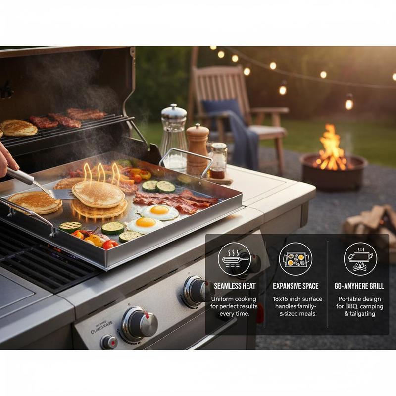 범용 플랫탑 그리들 18x16인치 캠핑, 테일게이팅 파 - Camping Cooking Pan 리뷰 및 가격