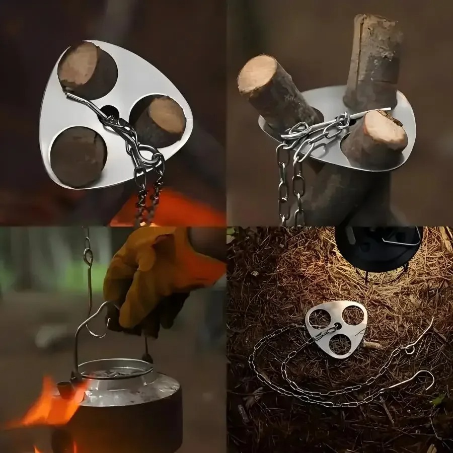 휴대용 캠핑 삼각대 화덕 그릴 스테인리스 스틸 캠프파이 - Camping Cooking One Pot 리뷰 및 가격