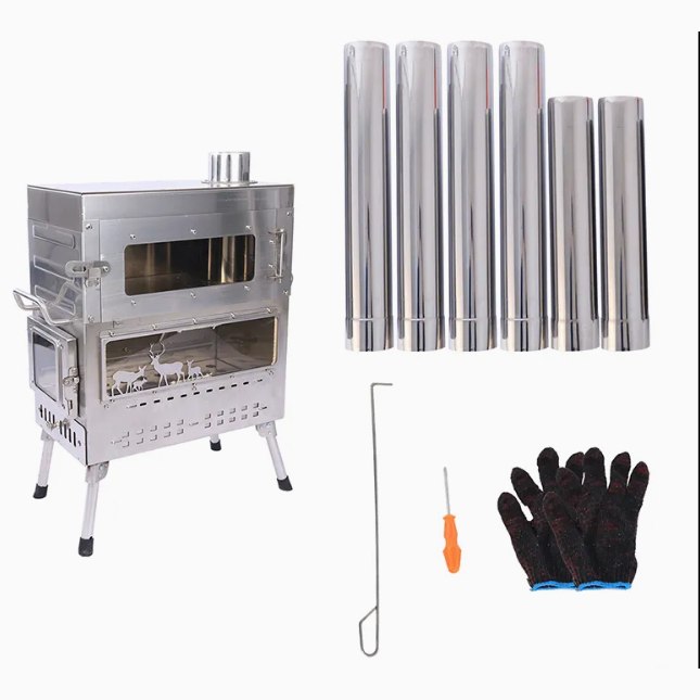 프리미엄 스테인리스 스틸 장작 캠핑 스토브 오븐 야외  - Camping Cooking Ovens 리뷰 및 가격