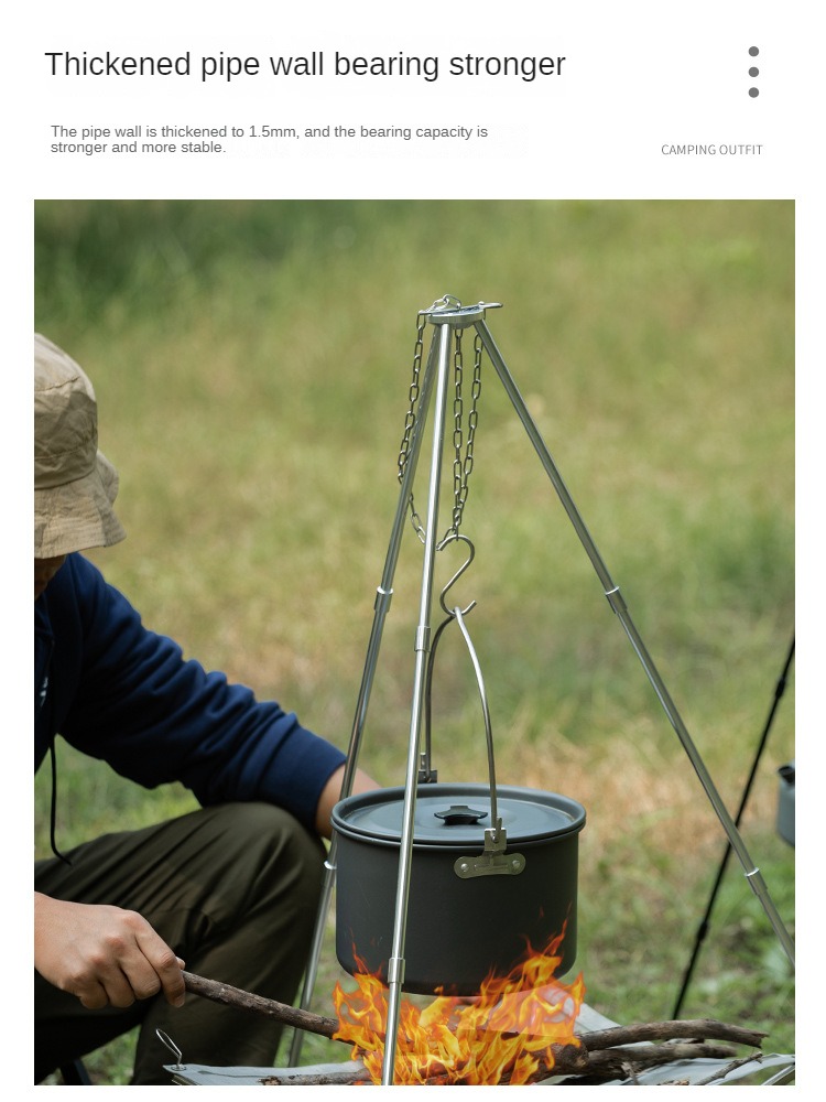 캠핑 모닥불 삼각대, 휴대용 삼각 지지대, 캠핑 모닥불 - Camping Cooking Pot Tripod 리뷰 및 가격