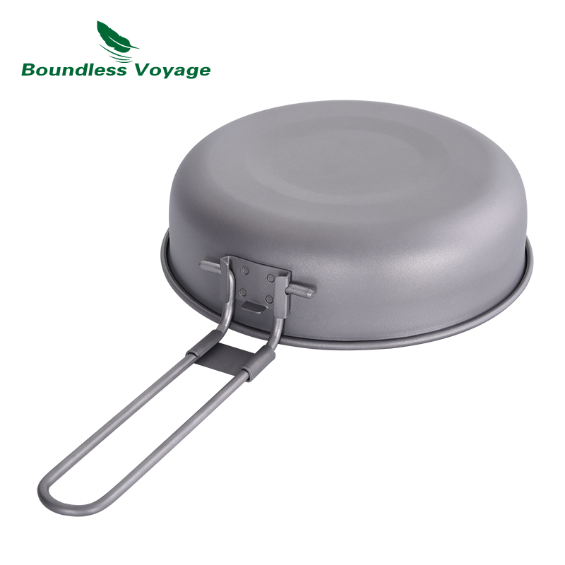 무한 항해 접이식 손잡이가있는 초경량 티타늄 프라이팬  - Camping Cooking Pan 리뷰 및 가격