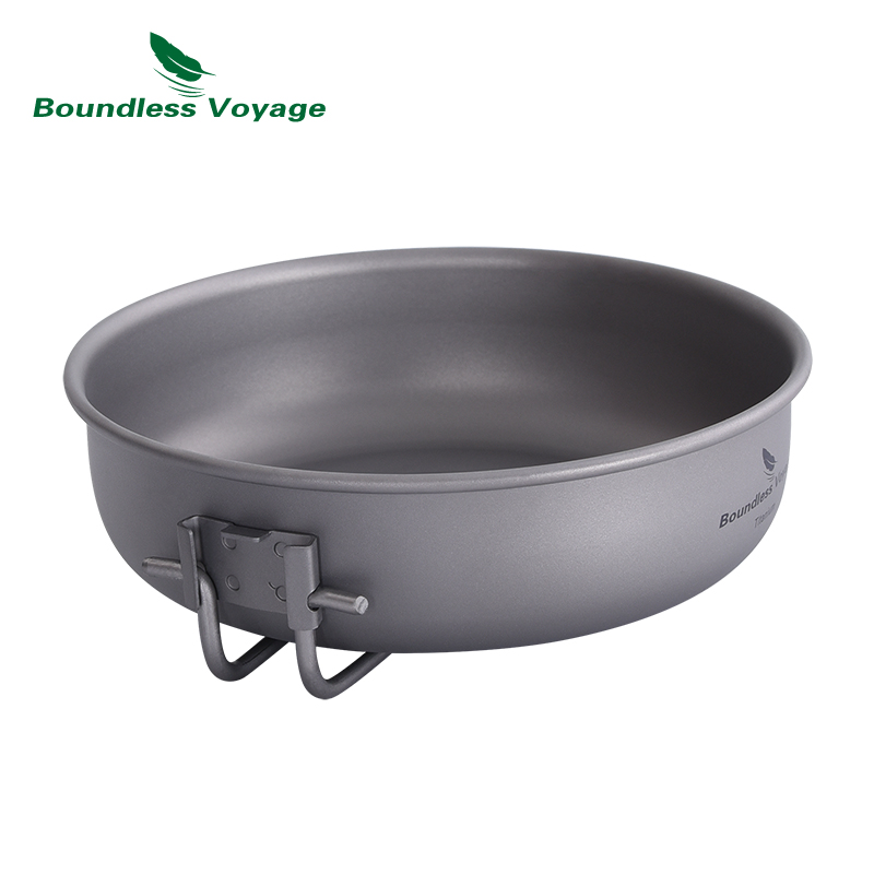 무한 항해 접이식 손잡이가있는 초경량 티타늄 프라이팬  - Camping Cooking Pan 리뷰 및 가격