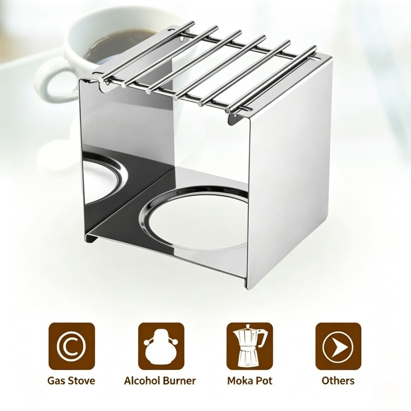 스테인리스 스틸 사각 커피 스토브 스탠드, 모카 포트  - Camping Cooking Stove 리뷰 및 가격