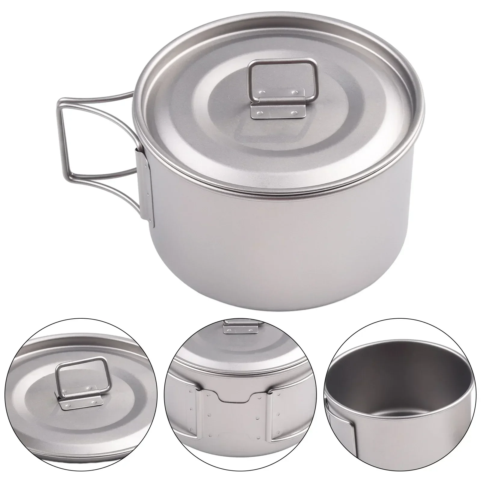 접이식 손잡이가 있는 티타늄 그릇, 캠핑 그릇, 뚜껑  - Camping Cooking Pan 리뷰 및 가격