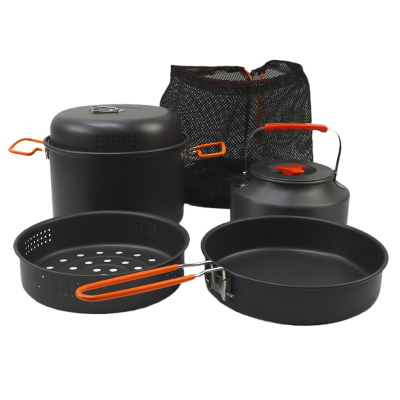 야외 조리기구 세트, 캠핑 요리 냄비 주전자, 스티머  - Camping Cooking Pan 리뷰 및 가격