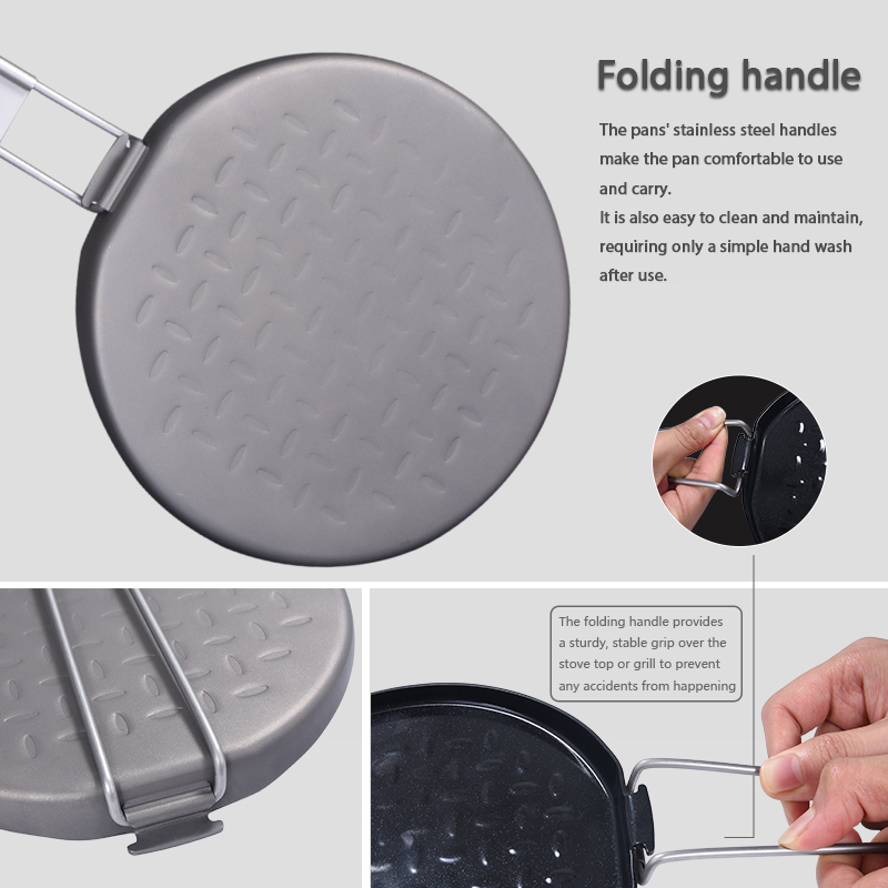 Boundless Voyage 티타늄 논스틱 팬, 접이 - Camping Cooking Pan 리뷰 및 가격