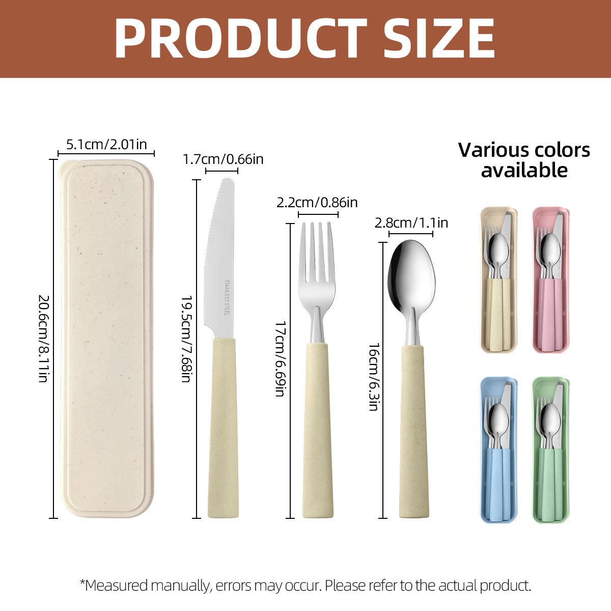 스테인리스 스틸 휴대용 나이프, 포크, 스푼 식기 세트 - Camping Cooking Knife Set 리뷰 및 가격