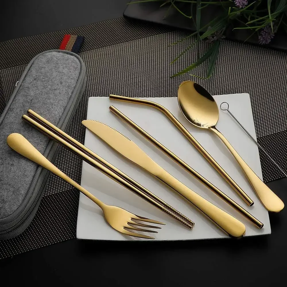 재사용 가능한 여행 커트레이 식기 세트, 스테인레스 스 - Camping Cooking Knife Set 리뷰 및 가격