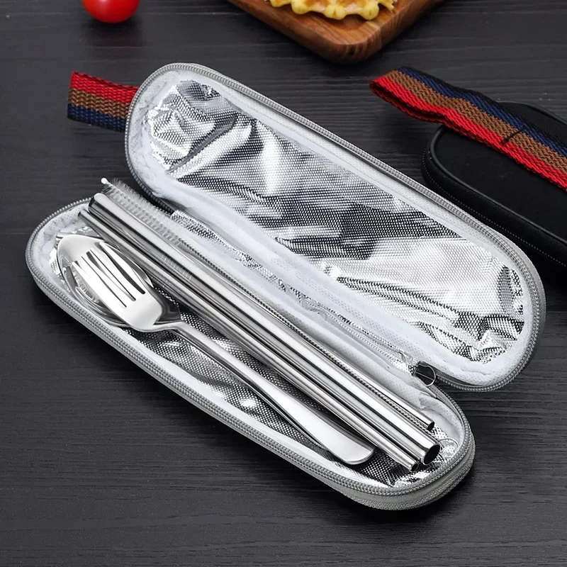 재사용 가능한 여행 커트레이 식기 세트, 스테인레스 스 - Camping Cooking Knife Set 리뷰 및 가격