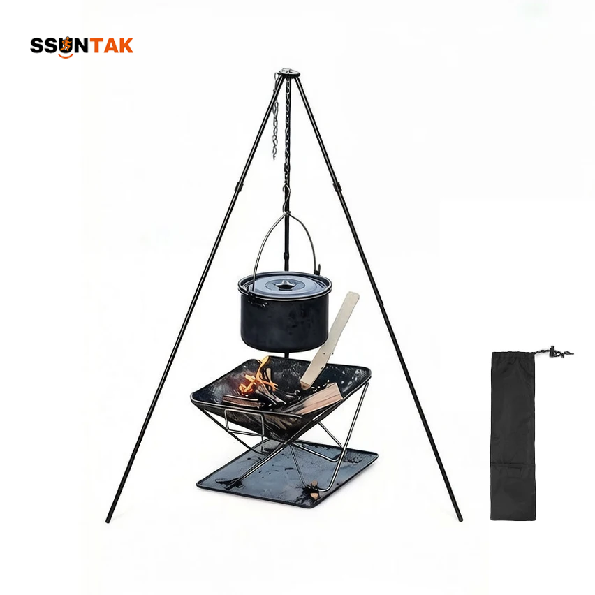 SSUNTAK 휴대용 분리형 캠핑 바베큐 삼각대 걸이식 - Camping Cooking Pot Tripod 리뷰 및 가격