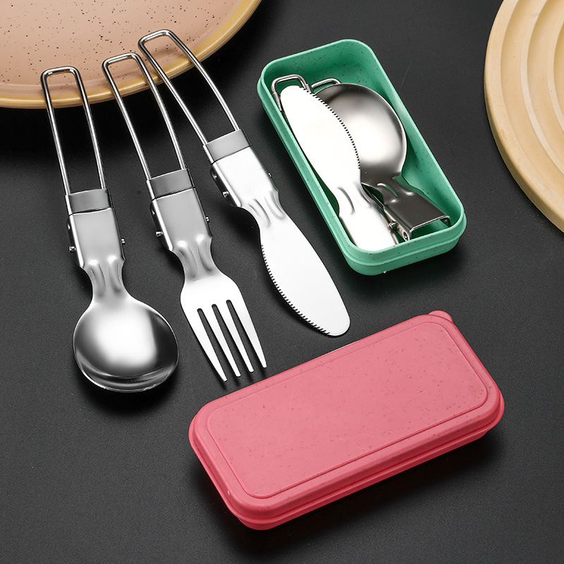 캠핑 및 하이킹용 미니 휴대용 스테인리스 스틸 식기 세 - Camping Cooking Knife Set 리뷰 및 가격